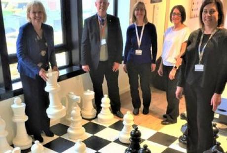 Pictured planning the right moves for their tenants are, from left, Freya Cross (The Deep), Brian Freestone (K2), Janette Jowett (ERYC), Donna Hughes (BIZ HUB) and Amanda Hoggart (ERYC)