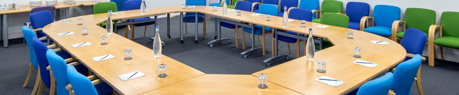 Conference Room with boardroom style layout in The Deep Business Centre